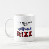 It's All About That Unspoken Rizz Slang Red Blue コーヒーマグカップ (左)