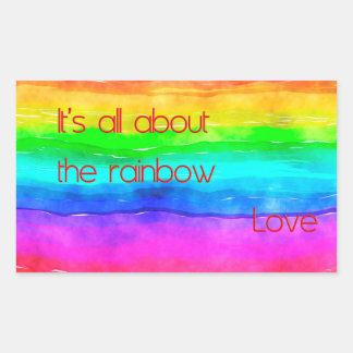 It's All About The Rainbow Love 03 長方形シール