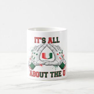 It's All About The U | オレンジとグリーンのフットボールグッズ コーヒーマグカップ