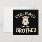 It's All Hearsay Brother 面白いミーム カエル 愚かな法律 招待状 (正面/裏面)