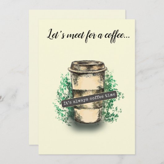 It's always coffee time 招待状 (正面/裏面)