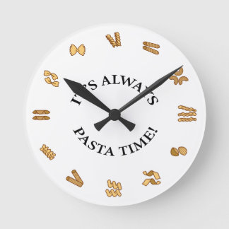 「It's Always Pasta Time」壁掛け時計 ラウンド壁時計