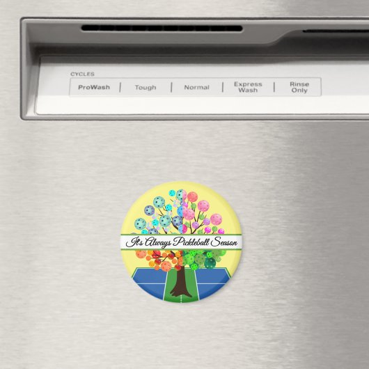It's Always Pickleball Season - Four Seasons Tree マグネット (インサイチュ (食洗機))