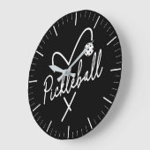 It's Always Pickleball Time Round Wall Clock ラージ壁時計 (傾斜)