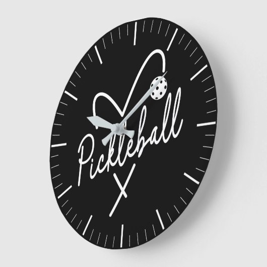 It's Always Pickleball Time Round Wall Clock ラージ壁時計 (傾斜)