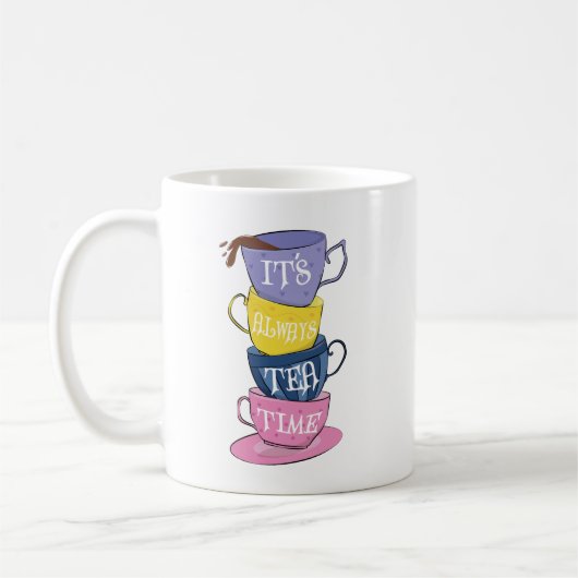 It's Always Tea Time – お茶好き コーヒーマグカップ (左)