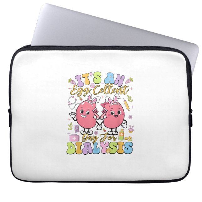 It's An Egg Cellent Day For Dialysis Easter Day T- ラップトップスリーブ (正面)