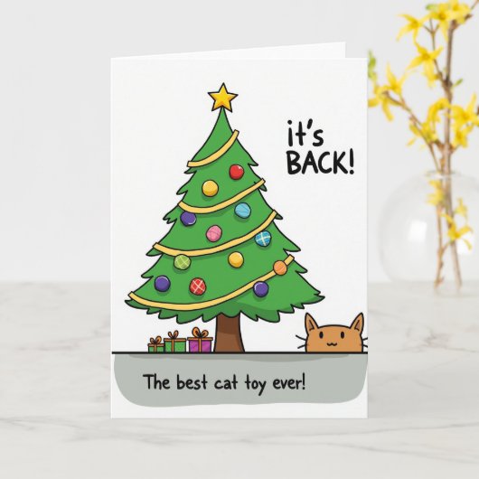 Its Back The Best Cat Toy Ever カード (黄色い花)