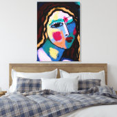 It's Been a Long Day Abstract Digital Painting キャンバスプリント (インサイチュ (寝室))