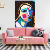 It's Been a Long Day Abstract Digital Painting キャンバスプリント (インサイチュ (リビング))