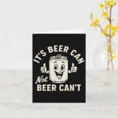 It's Beer Can Not Beer Can't Funny Party Drinking カード (黄色い花)