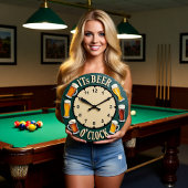 Its Beer O'clock Fun Pint Mug ラージ壁時計