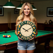 It's Beer O'clock Fun Wall ラージ壁時計