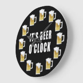 It's Beer O'clock - Funny Clock Design ラージ壁時計 (傾斜)