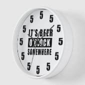 It's Beer O'clock Somewhere – 時計おもしろいデザイン 壁時計 (傾斜)
