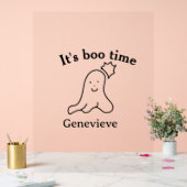 It's boo time name Halloween date time ghost black アクリルサイン (ウェディング)