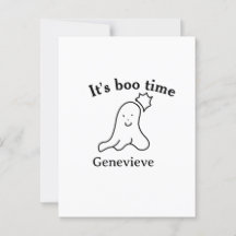 It's boo time name Halloween date time ghost black