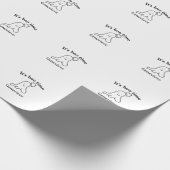 It's boo time name Halloween date time ghost black ラッピングペーパー (角)