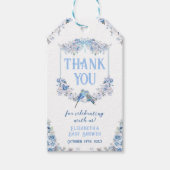 It's Boy Blueフローラクレストありがとう ギフトタグ (正面)