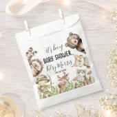 its boy Rustic Woodland Baby Shower Invite フェイバーバッグ (クリップ留めされた状態)