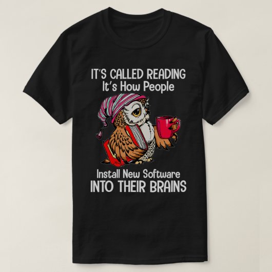 Its called reading tshirt reader reading owl lover tシャツ (デザイン正面)