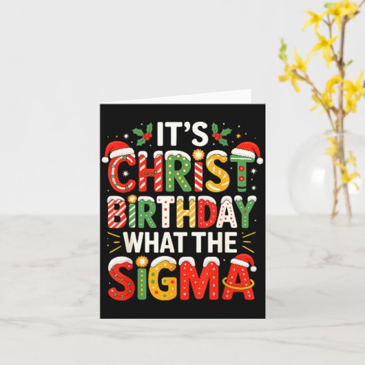 It's Christ Birthday Sigma Christian Christmas  カード (黄色い花)