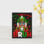 It's Christmas Bruh Nutcracker Boys Kids Xmas Chri カード (黄色い花)