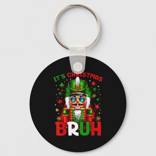 It's Christmas Bruh Nutcracker Boys Kids Xmas Chri キーホルダー (正面)