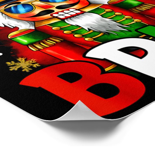 It's Christmas Bruh Nutcracker Boys Kids Xmas Chri ポスター (角)