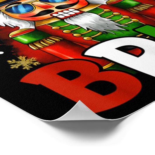 It's Christmas Bruh Nutcracker Boys Kids Xmas Chri ポスター (角)