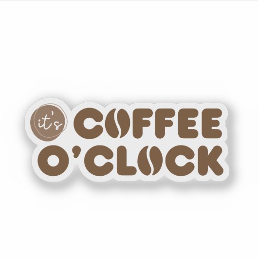 It's Coffee O'Clock シール (正面)