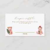 It's Cold Outside Bear Diaper Raffle Baby Shower  エンクロージャーカード (正面)