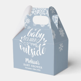 It's Cold Outside Blue Boy Winter Baby Shower フェイバーボックス