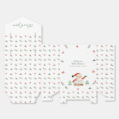 It's Cold Outside Floral Santa Baby Shower  フェイバーボックス (見開き)