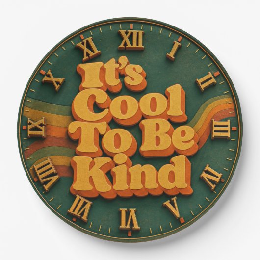 It's Cool To Be Kind Retro ペーパープレート (正面)