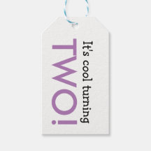 「It's Cool Turning Two」子供の誕生日ギフトタグ