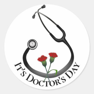 It's Doctor's Day Stethoscope ラウンドシール