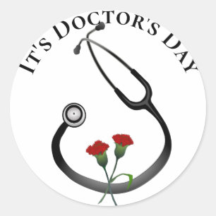 It's Doctor's Day Stethoscope ラウンドシール
