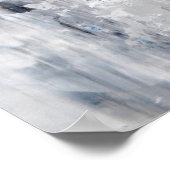 「It's Done」ブルーとグレーの抽象芸術・アート・ポスター ポスター (角)