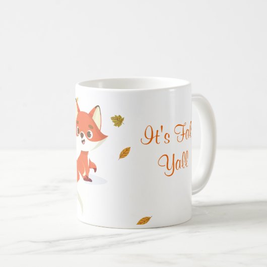 It's Fall Fox Mug コーヒーマグカップ (正面右)