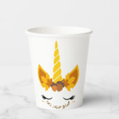 It's Fall Y'all Autumn Unicorn Party Paper Cups 紙コップ (正面)