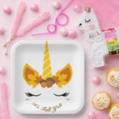 It's Fall Y'all Autumn Unicorn Party Paper Plates ペーパープレート (パーティー)