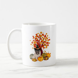It's Fall Y'all Cute Pug Pumpkin Autumn Tree Fall  コーヒーマグカップ