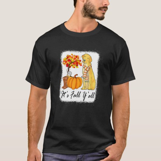 Its Fall Yall Fall Tees For Women Labrador Yellow  Tシャツ (正面)