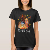 It's Fall Y'all Golden Retriever Dog Pumpkin Fall Tシャツ (正面)
