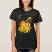 Its Fall Y'all Leopard Pumpkin Sunflower Autumn Th Tシャツ (正面)