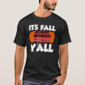 It's Fall Y'all Thanksgiving Pumpkin Flannel Tシャツ (正面)