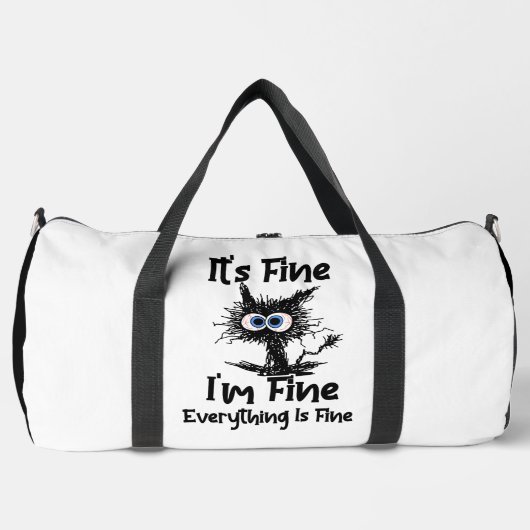 It's Fine I'm Fine Everything Fine ダッフルバッグ (正面)