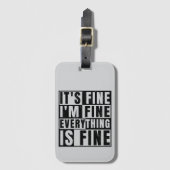 IT'S FINE I'M FINE EVERYTHING IS FINE ラゲッジタグ (正面縦)
