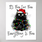 Its Fine I'm Fine Everything Is Fine Christmas Bla ポスター (正面)